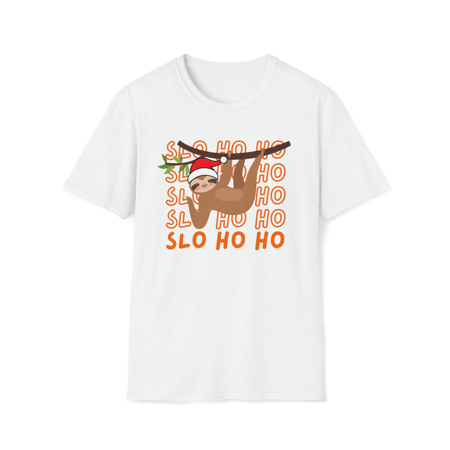 Sloth santa christmas Softstyle T-Shirt